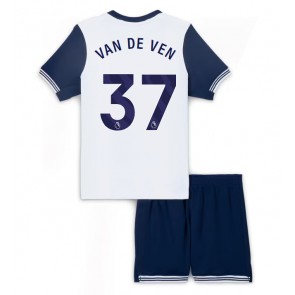 Tottenham Hotspur Micky van de Ven #37 Dětské Domácí dres komplet 2024-25 Krátký Rukáv (+ trenýrky)